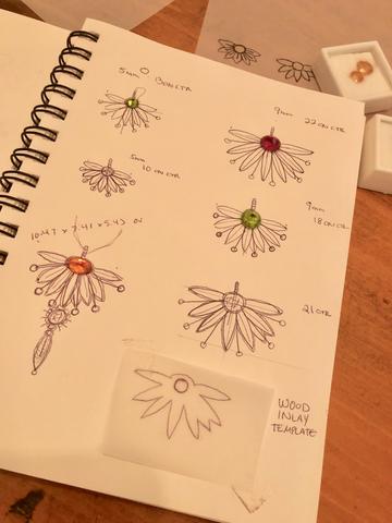 Flower Design Jewelry Sketches