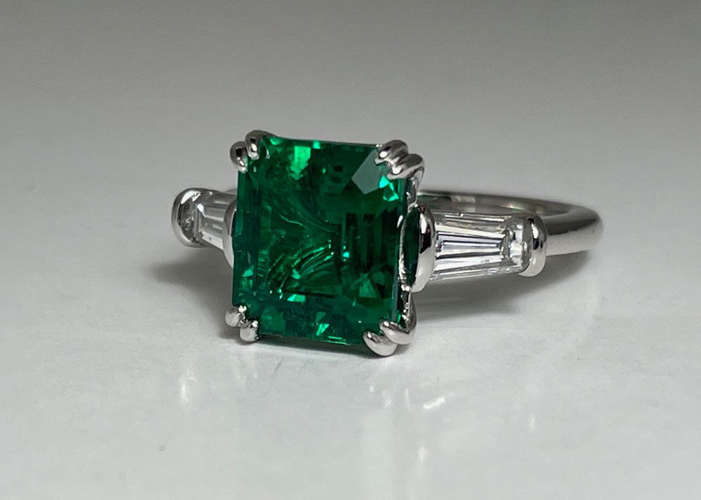 Emerald and Diamond Ring