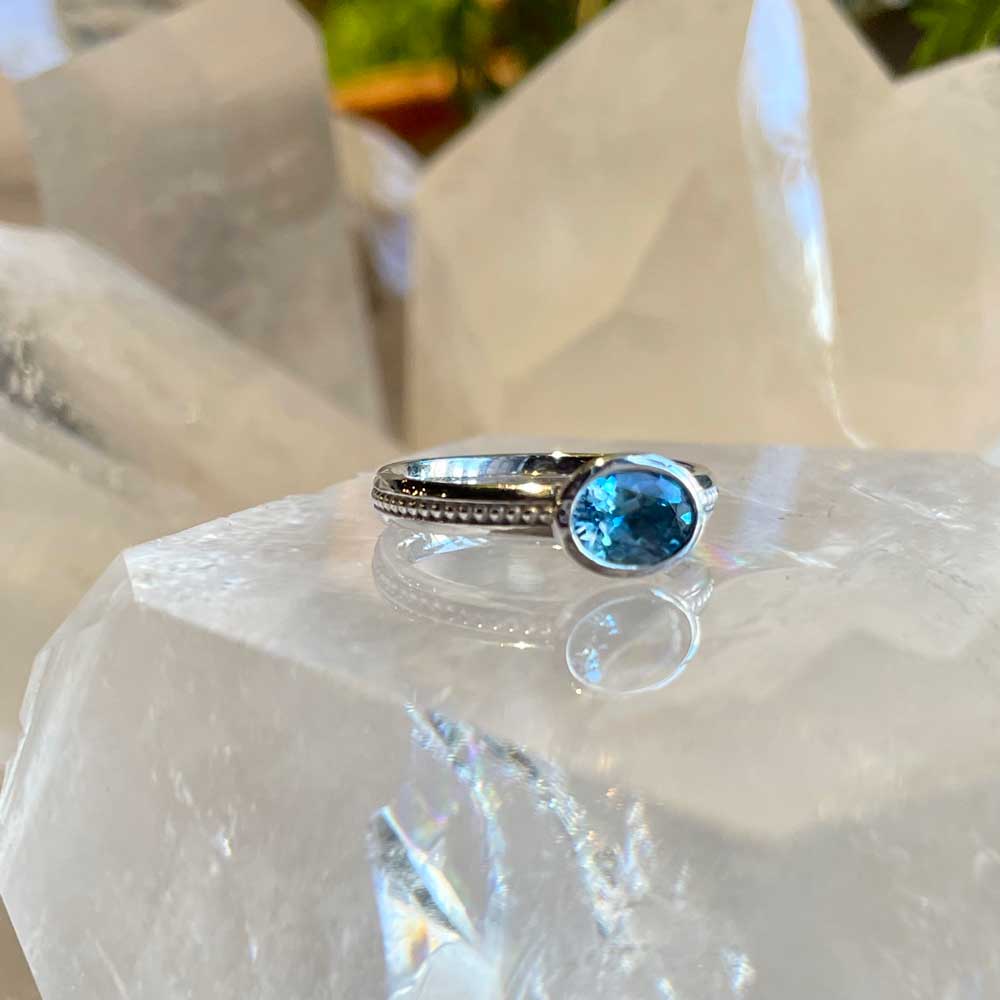 Baby Bead Band with Aquamarine