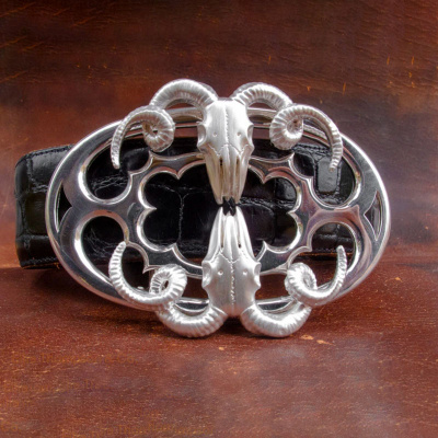 double_ram_skull_sterling_silver_belt_buckle