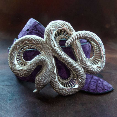 rattlesnake_sterlingsilver_beltbuckle