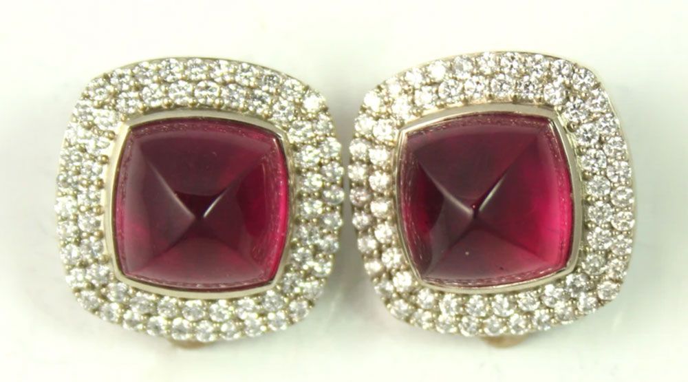 Rubellite Tourmaline Earrings